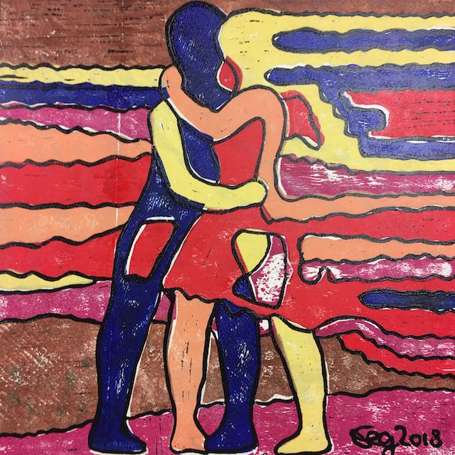 Bild, Tanz, Ölfarbe, Bewegung, Mensch, Schwung, Elisabeth Ernicke-Goßner,