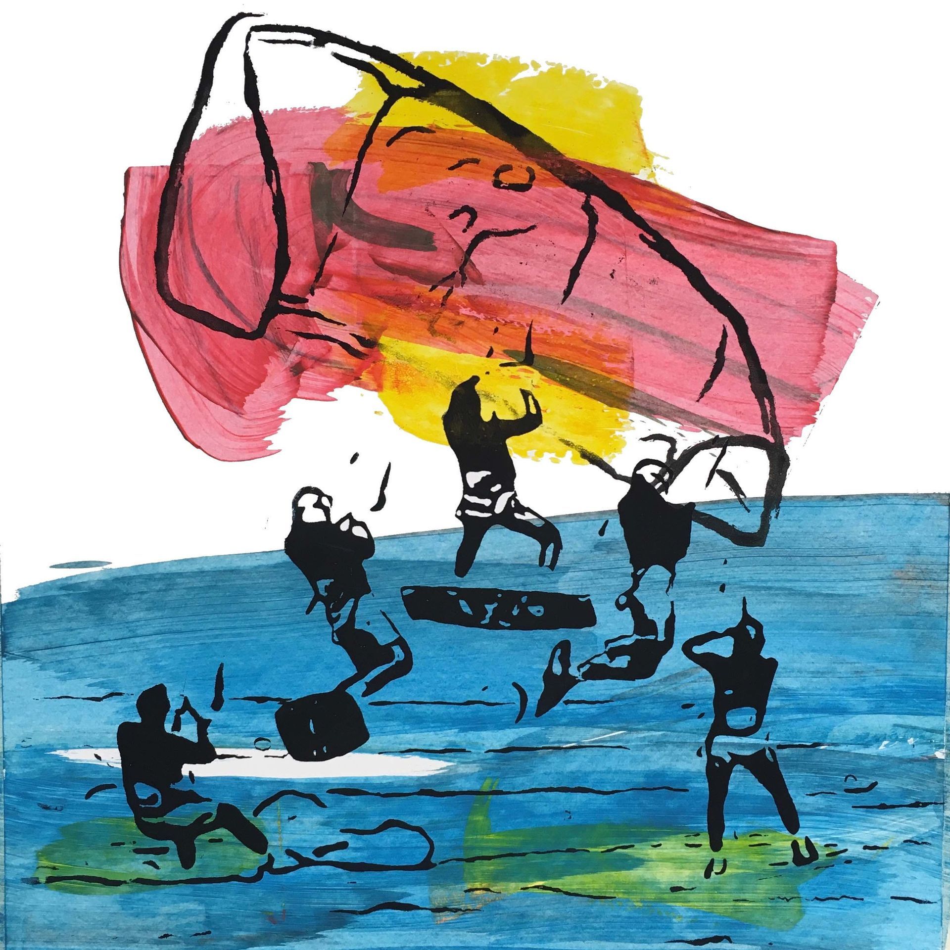 Ölgemälde Natur Wind Luft Sonne Wasser Wellen Licht Bewegung Segeln moderne Kunst Elisergo Instagram