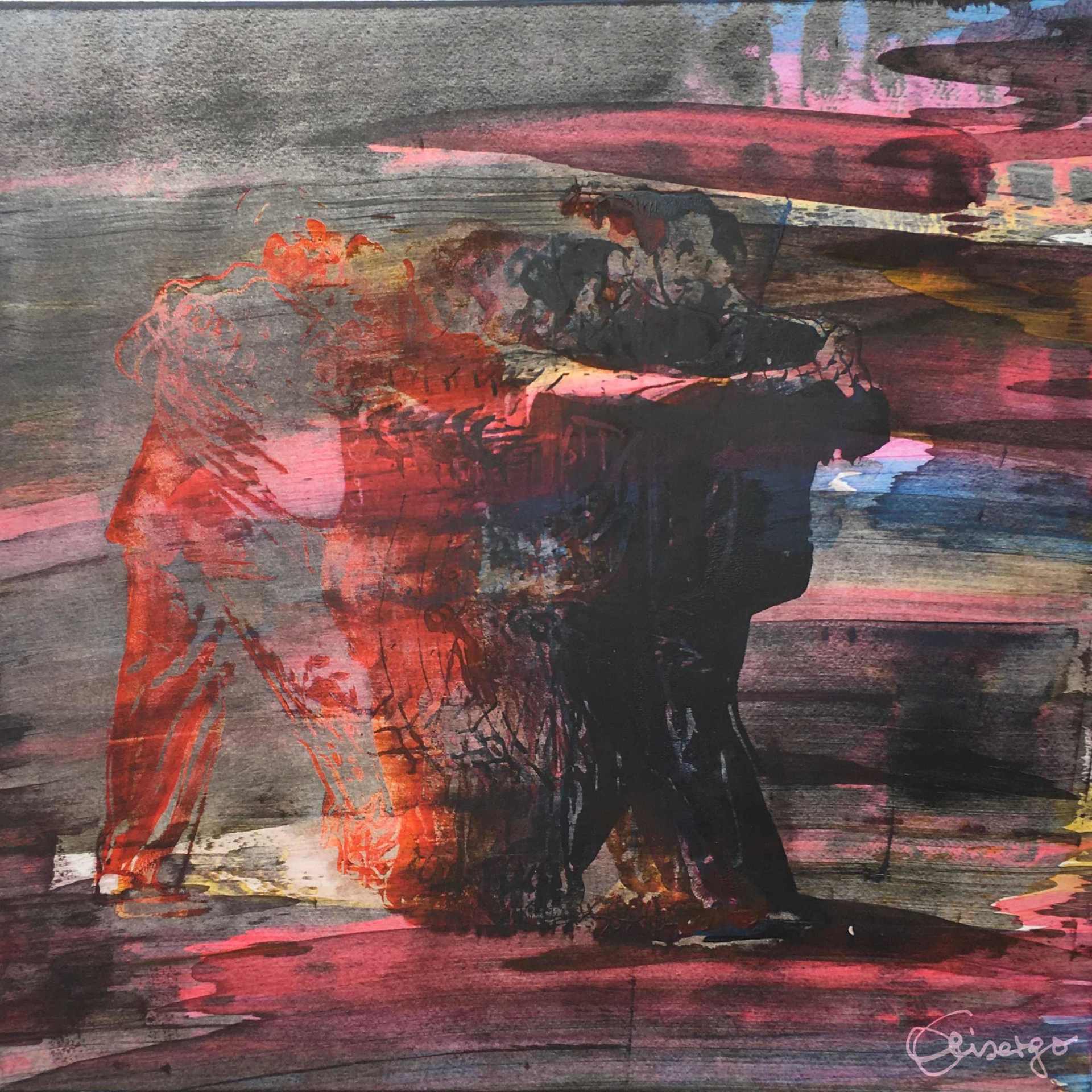 Bild, Gemälde, Siebdruck, Augsburg, Musik, Tanz, Tangoargentino,tango,argentino, Elisabeth Ernicke-Goßner, #elisergo