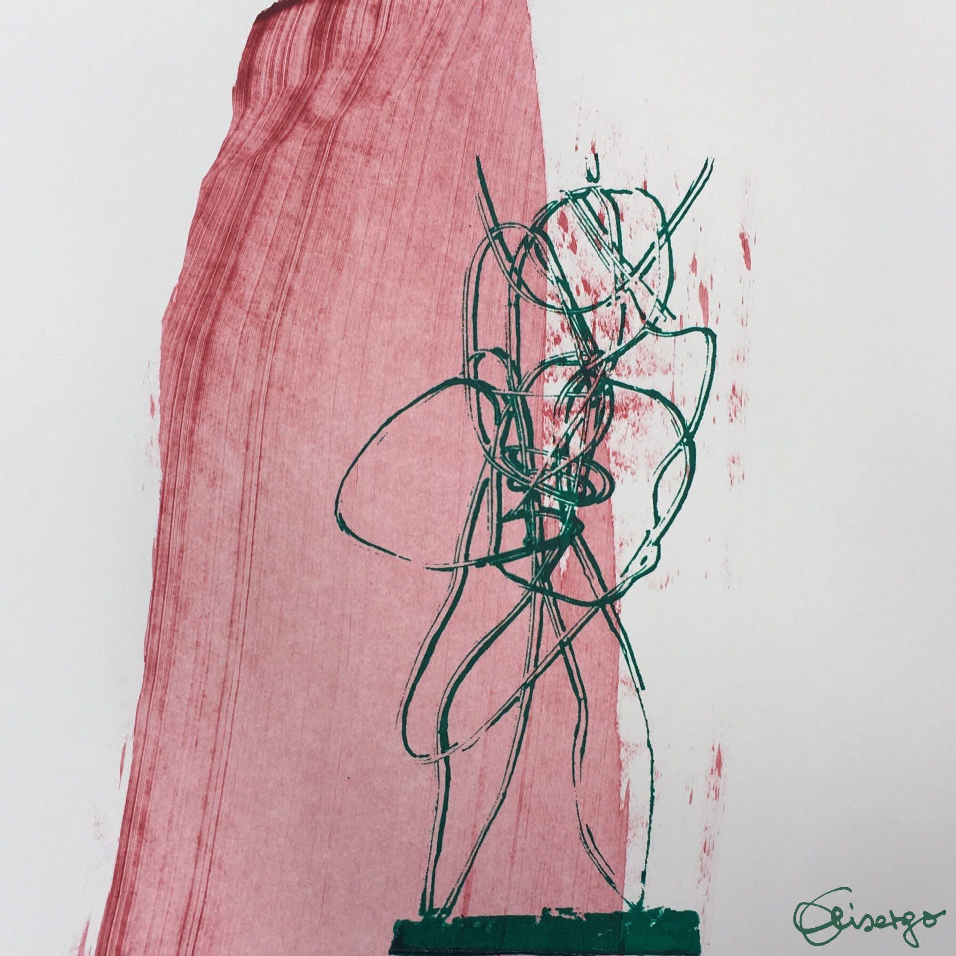 Bild, Gemälde, Siebdruck, Augsburg, Musik, Tanz, Tangoargentino,tango,argentino, Elisabeth Ernicke-Goßner, #elisergo