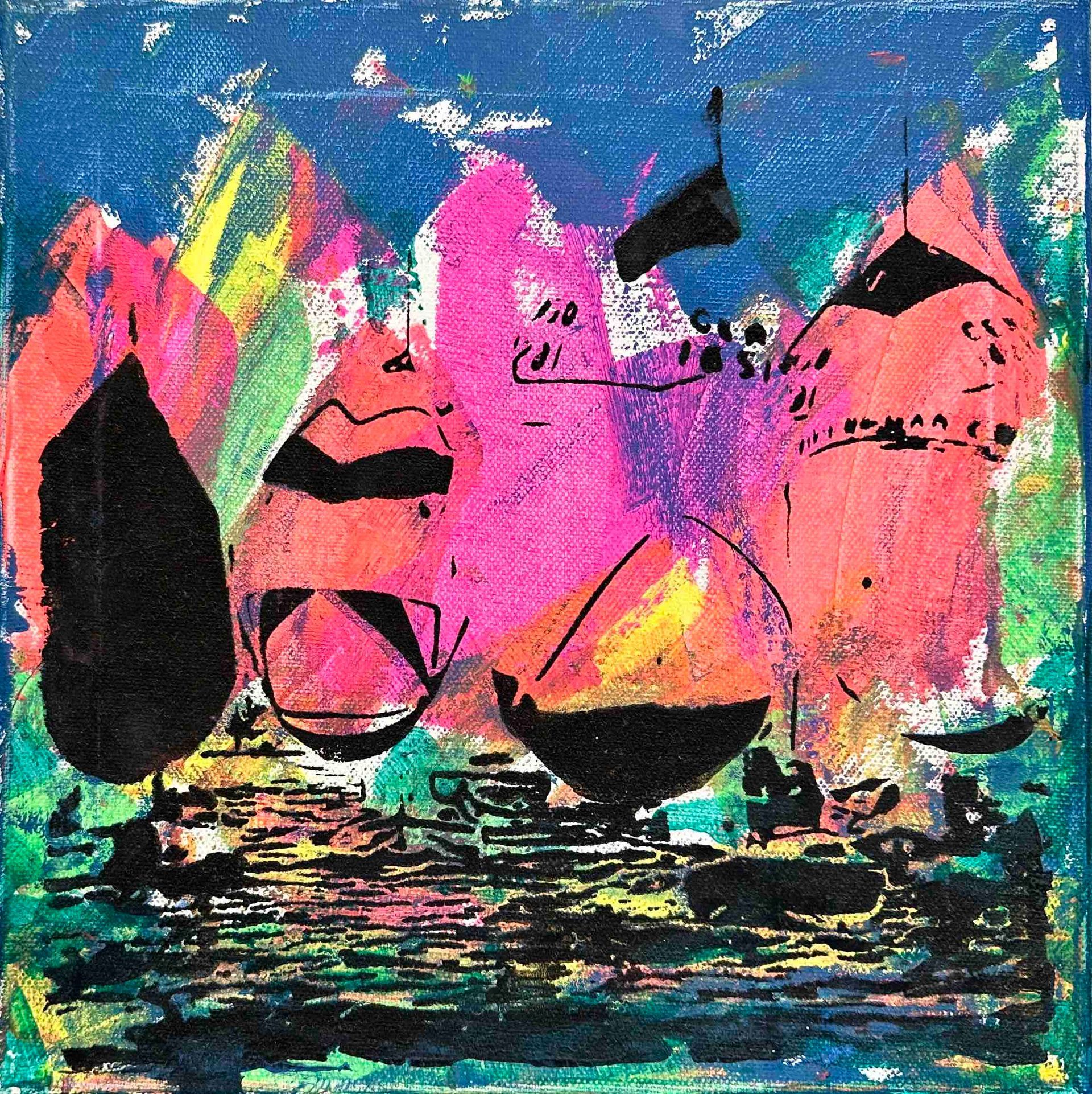 Ölgemälde Natur Wind Luft Sonne Wasser Wellen Licht Bewegung Segeln moderne Kunst Elisergo Instagram