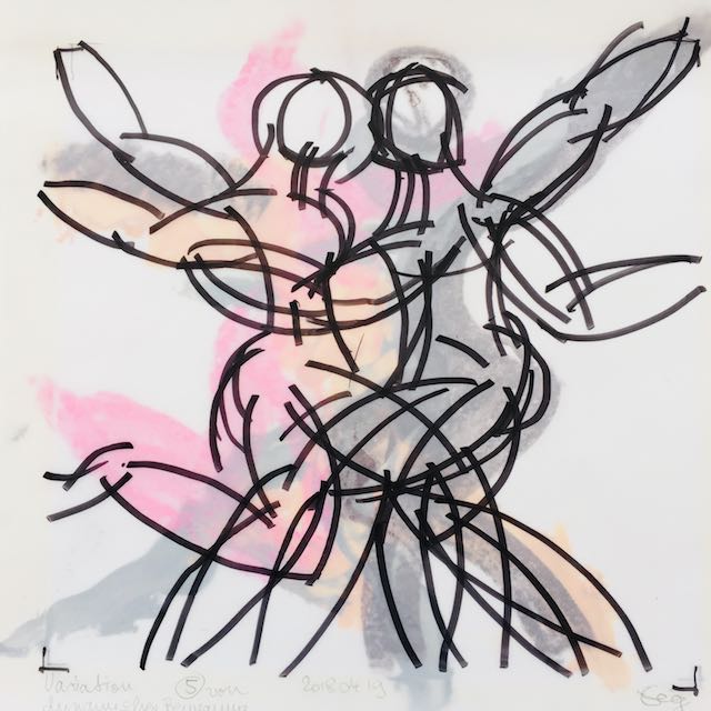 Bild, Ölfarbe, Mischtechnik, Tanz, Druck, Elisabeth Ernicke-Goßner