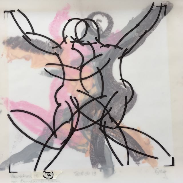 Bild, Ölfarbe, Mischtechnik, Tanz, Druck, Elisabeth Ernicke-Goßner