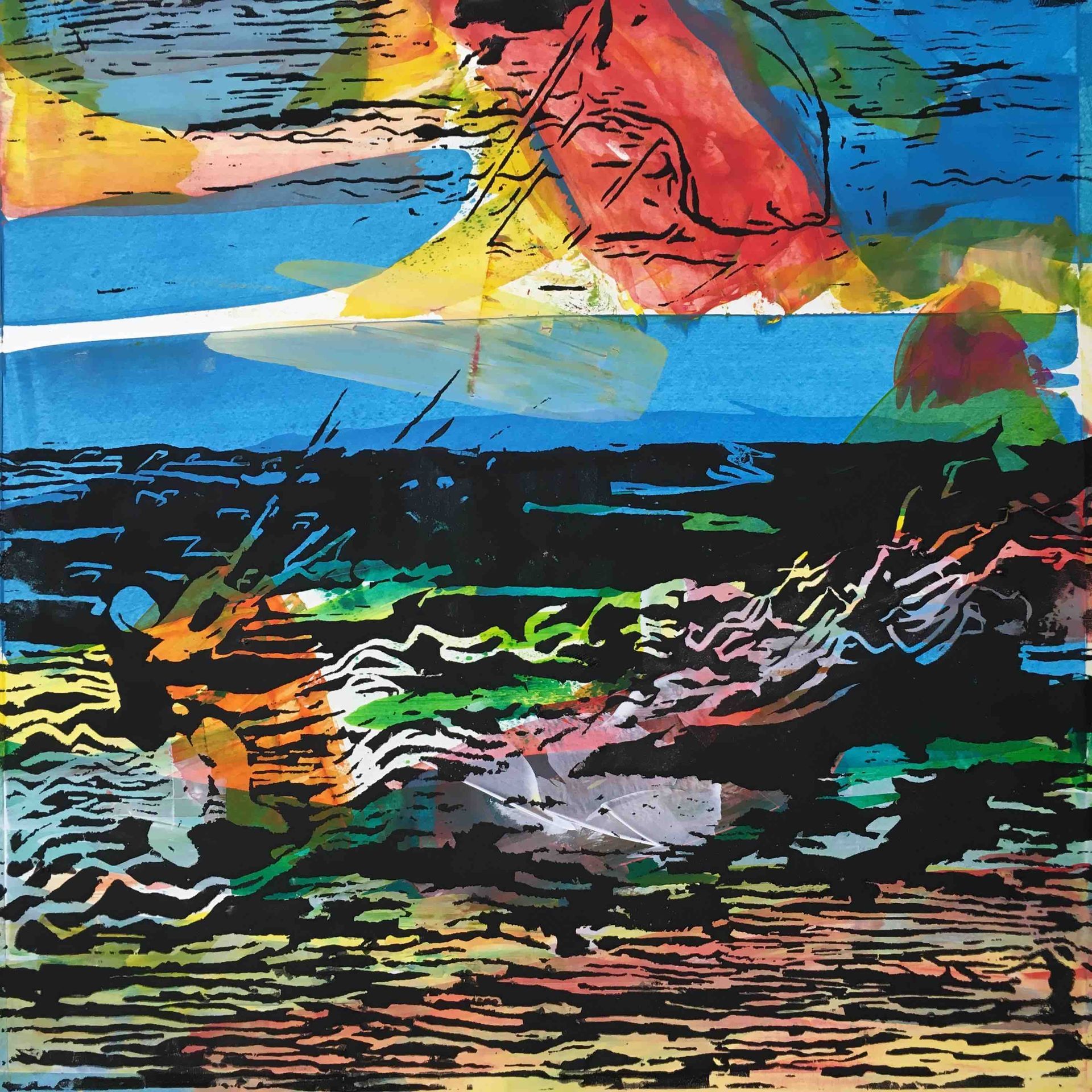 Ölgemälde Natur Wind Luft Sonne Wasser Wellen Licht Bewegung Segeln moderne Kunst Elisergo Instagram