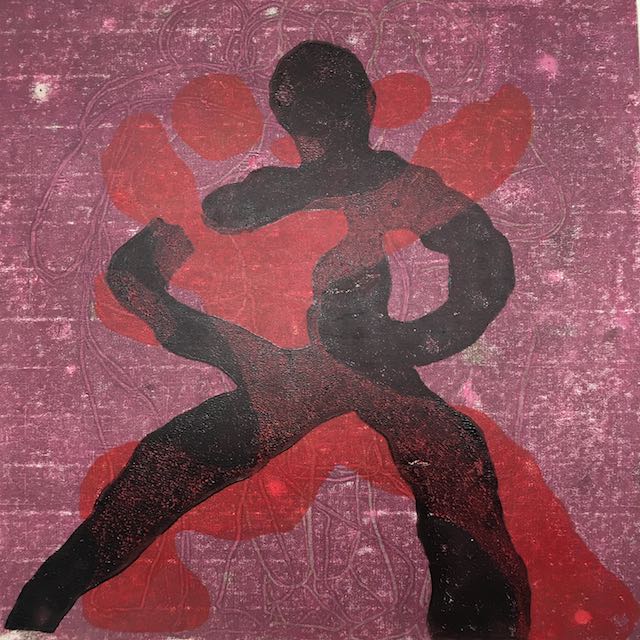 Bild, Ölfarbe, Mischtechnik, Tanz, Druck, Elisabeth Ernicke-Goßner