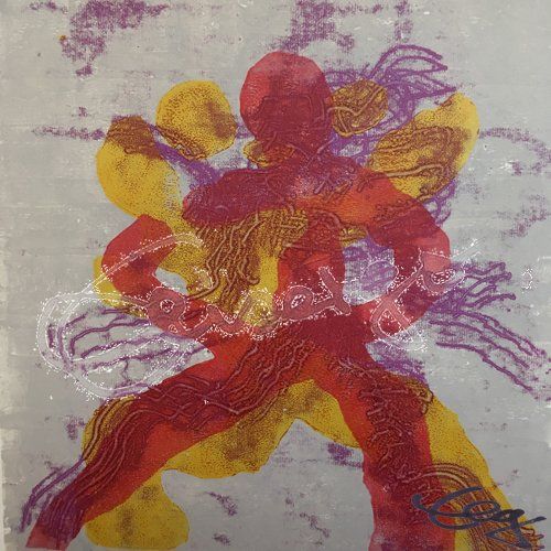 Elisabeth-Ernicke-Goßner-Bild-Öl-Monotypie-Tanz-Welle-Musik-Tango-Argentino