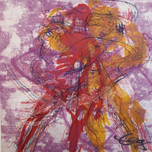 Elisabeth-Ernicke-Goßner-Bild-Öl-Monotypie-Tanz-Welle-Musik-Tango-Argentino