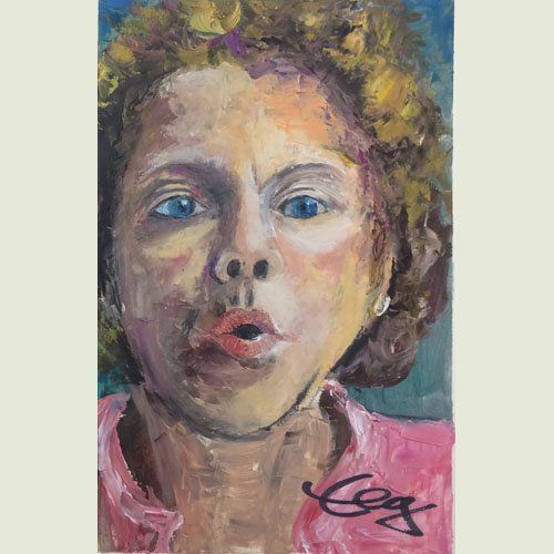 Bild, Portrait, Porträt, Kopf, Öl, Acryl, Leinwand,Gesicht , Elisabeth Ernicke-Goßner