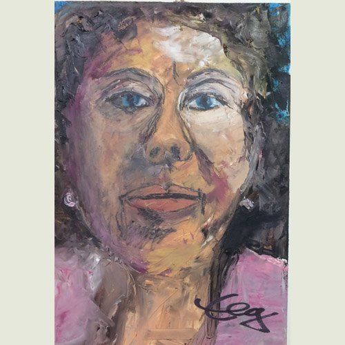 Bild, Portrait, Porträt, Kopf, Öl, Acryl, Leinwand,Gesicht , Elisabeth Ernicke-Goßner