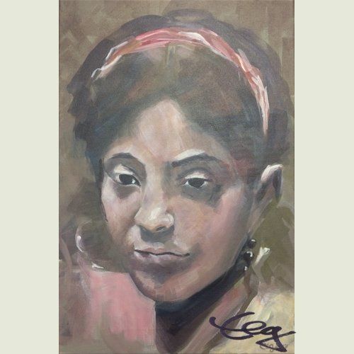 Bild, Portrait, Porträt, Kopf, Öl, Acryl, Leinwand,Gesicht , Elisabeth Ernicke-Goßner