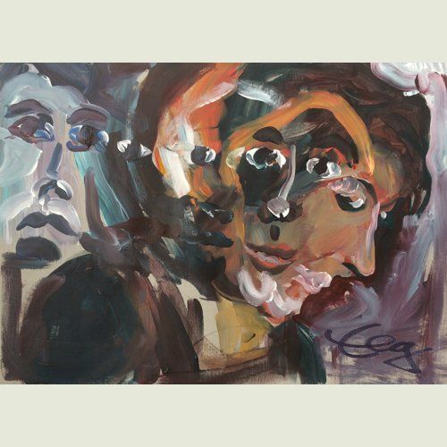 Bild, Portrait, Porträt, Kopf, Öl, Acryl, Leinwand,Gesicht , Elisabeth Ernicke-Goßner