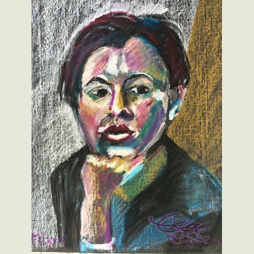 Bild, Portrait, Porträt, Kopf, Öl, Acryl, Leinwand,Gesicht , Elisabeth Ernicke-Goßner