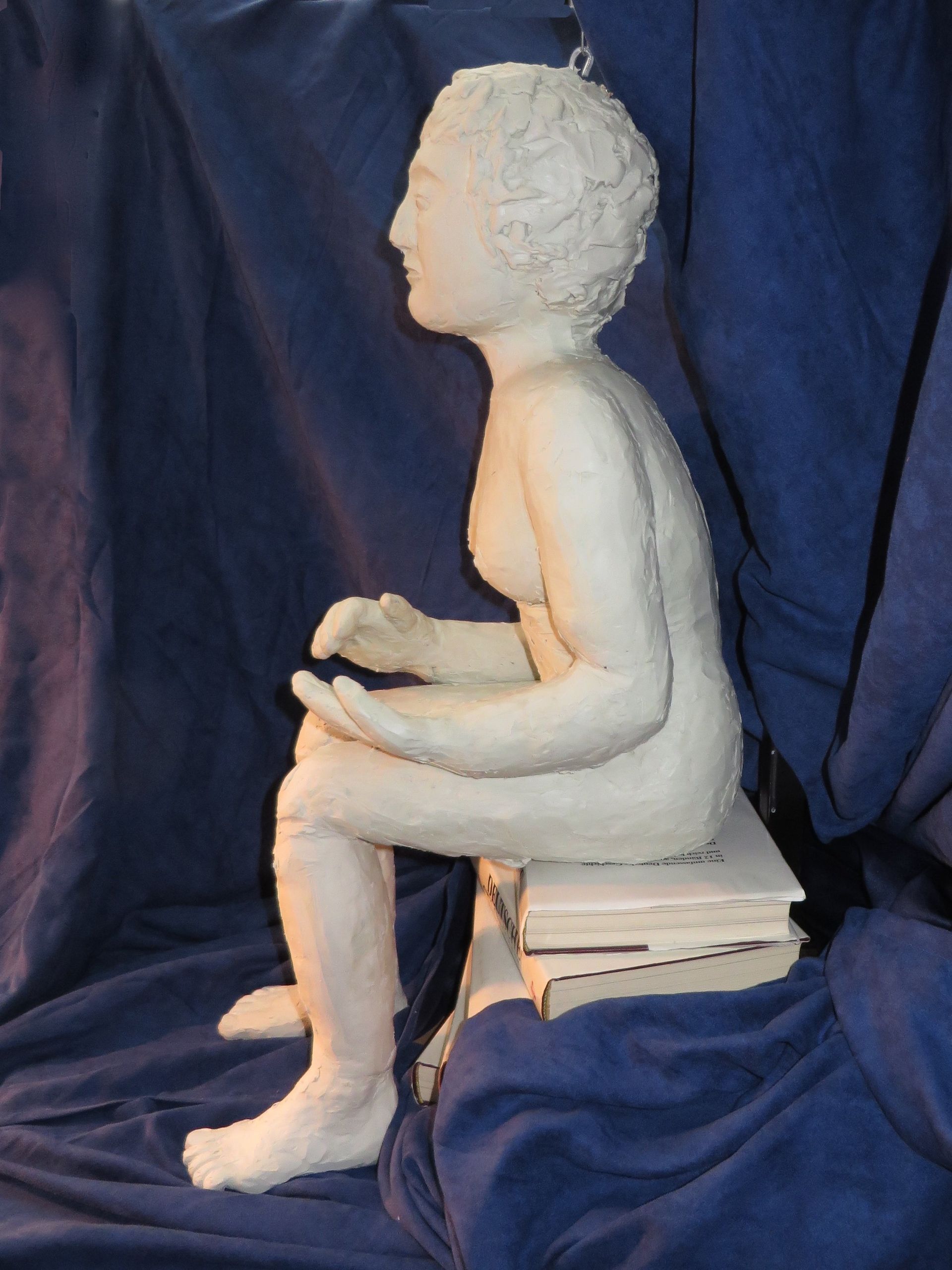 Figur, Plastik, Knete, Mensch, Lesen, Buch, erleuchtet