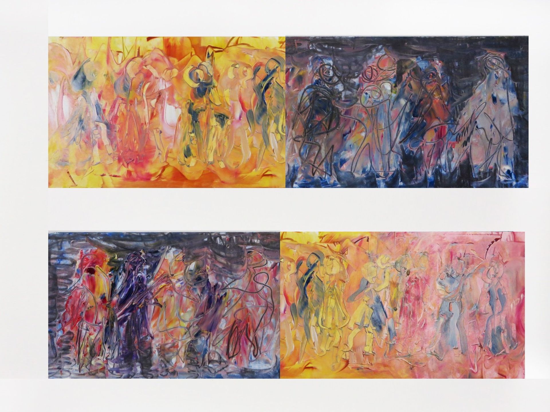 Bild, Öl, Karton, Tanz, Tango