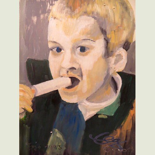 Bild, Portrait, Porträt, Kopf, Öl, Acryl, Leinwand,Gesicht , Elisabeth Ernicke-Goßner