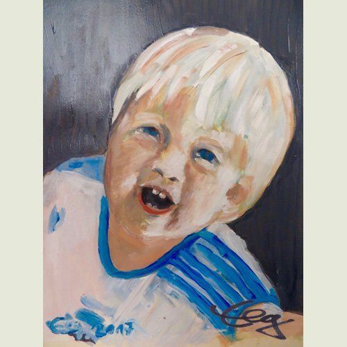 Bild, Portrait, Porträt, Kopf, Öl, Acryl, Leinwand,Gesicht , Elisabeth Ernicke-Goßner