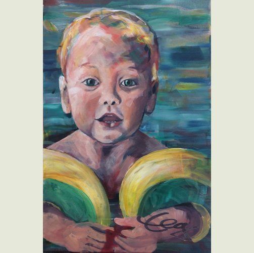 Bild, Portrait, Porträt, Kopf, Öl, Acryl, Leinwand,Gesicht , Elisabeth Ernicke-Goßner