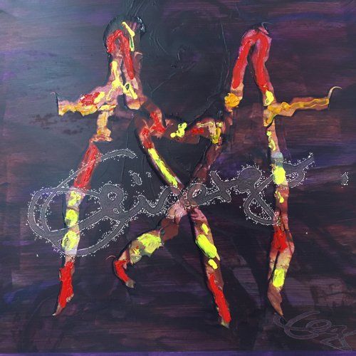 Elisabeth-Ernicke-Goßner-Bild-Öl-Tanz-Mexiko-Fahne-schwarz-rot-gold-Tango-argentino