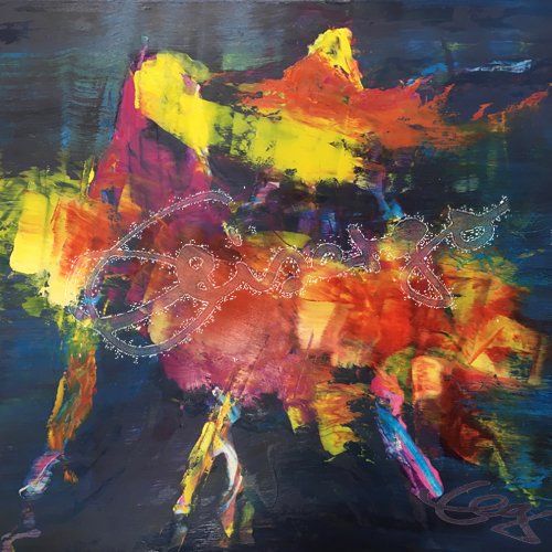 Elisabeth-Ernicke-Goßner-Bild-Öl-Tanz-Mexiko-Fahne-schwarz-rot-gold-Tango-argentino