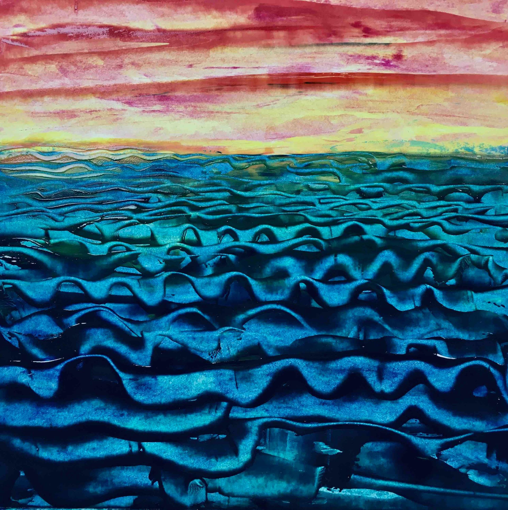 Ölgemälde Natur Wind Luft Sonne Wasser Wellen Licht Bewegung Segeln moderne Kunst Elisergo Instagram