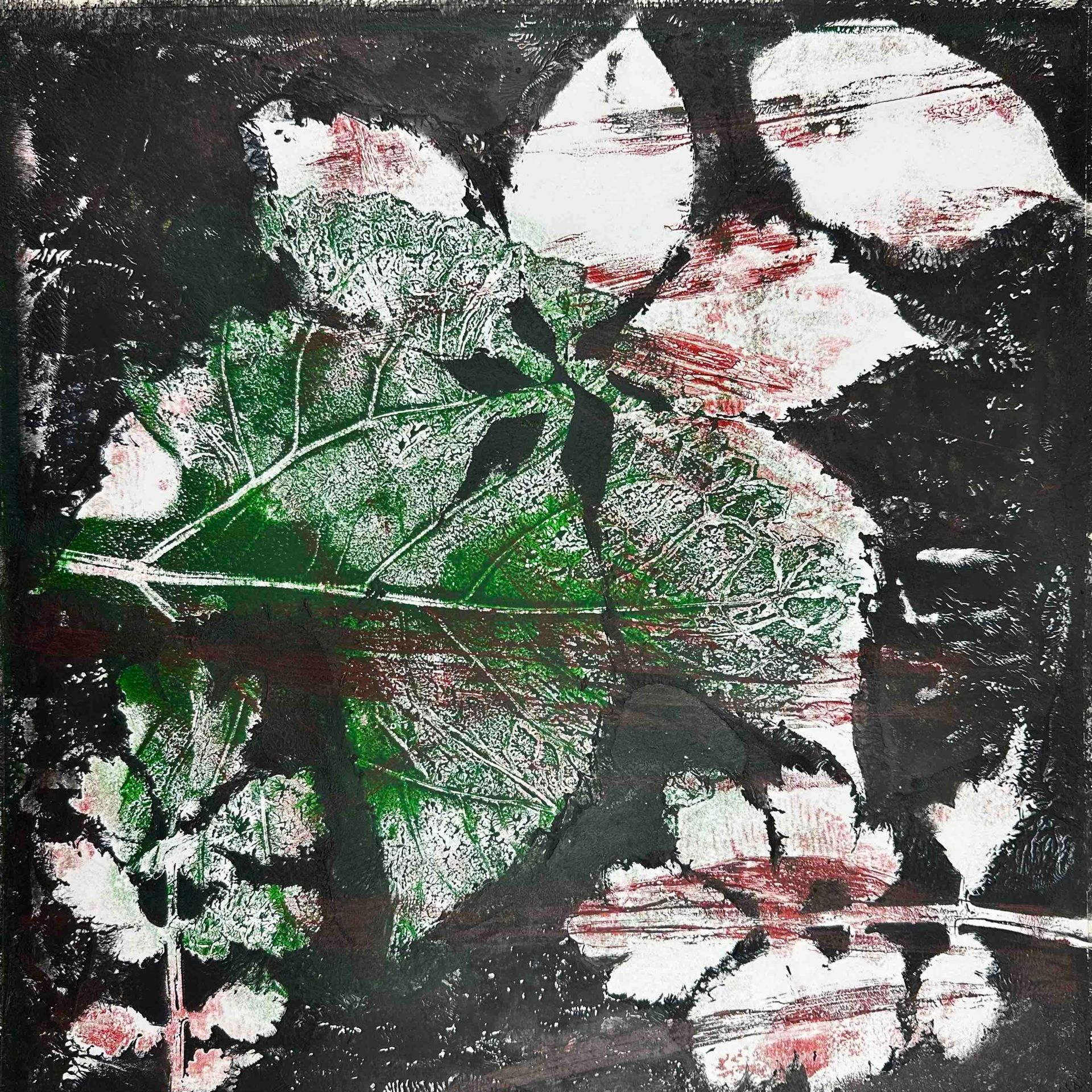 Elisergo, Gemälde, quadratisch, Herbst, Blätter, florale Motive, Licht und Farben, Acrylmalerei, moderne Kunst, Abstrakte Malerei ,Winter, Zuversicht, Besinnlichkeit , #elisergo,