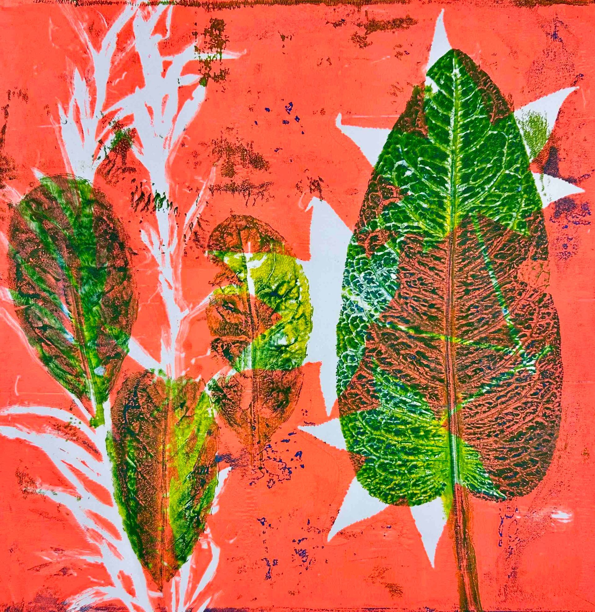 Elisergo, Gemälde, quadratisch, Herbst, Blätter, florale Motive, Licht und Farben, Acrylmalerei, moderne Kunst, Abstrakte Malerei ,Winter, Zuversicht, Besinnlichkeit , #elisergo,