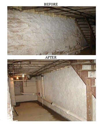 Before and After Basement — Marietta, PA — Central Penn Waterproofing
