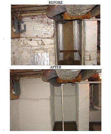 Repaired Wall Crack — Marietta, PA — Central Penn Waterproofing