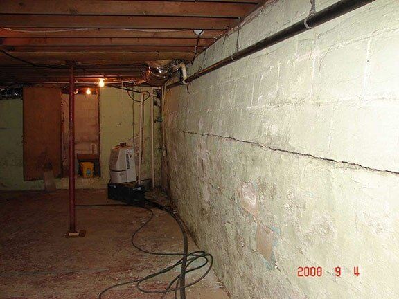 Old Basement Wall — Marietta, PA — Central Penn Waterproofing