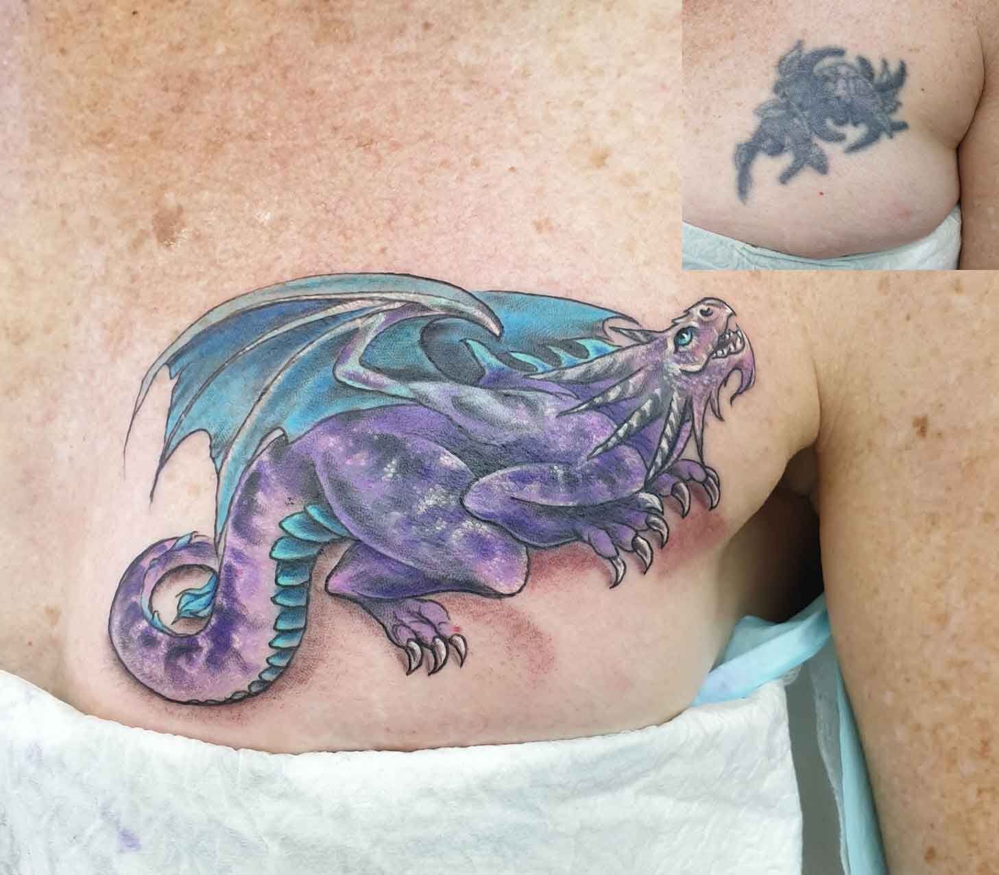 Dragon Cover Up - Tattoo in Kawana, QLD