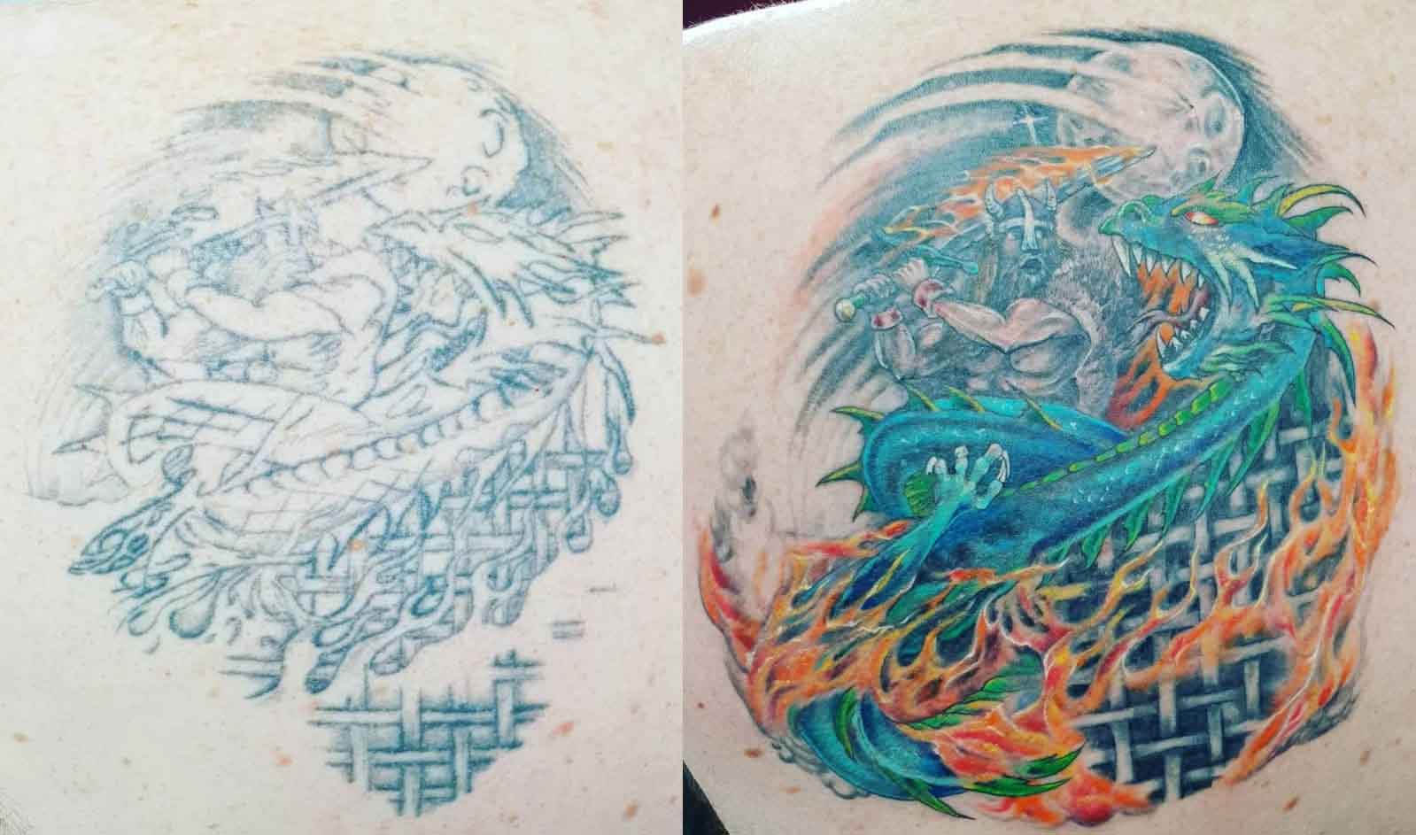 Repair Of Old Pre-Existing Ink. Sometimes, Especially If The Client Loves The Subject, But Hates How It’s Done; We Can Just Rework What Is Already There. With Plenty Of Improvements Of Course. Ink By Kel - Tattoo Studio in Kawana, QLD