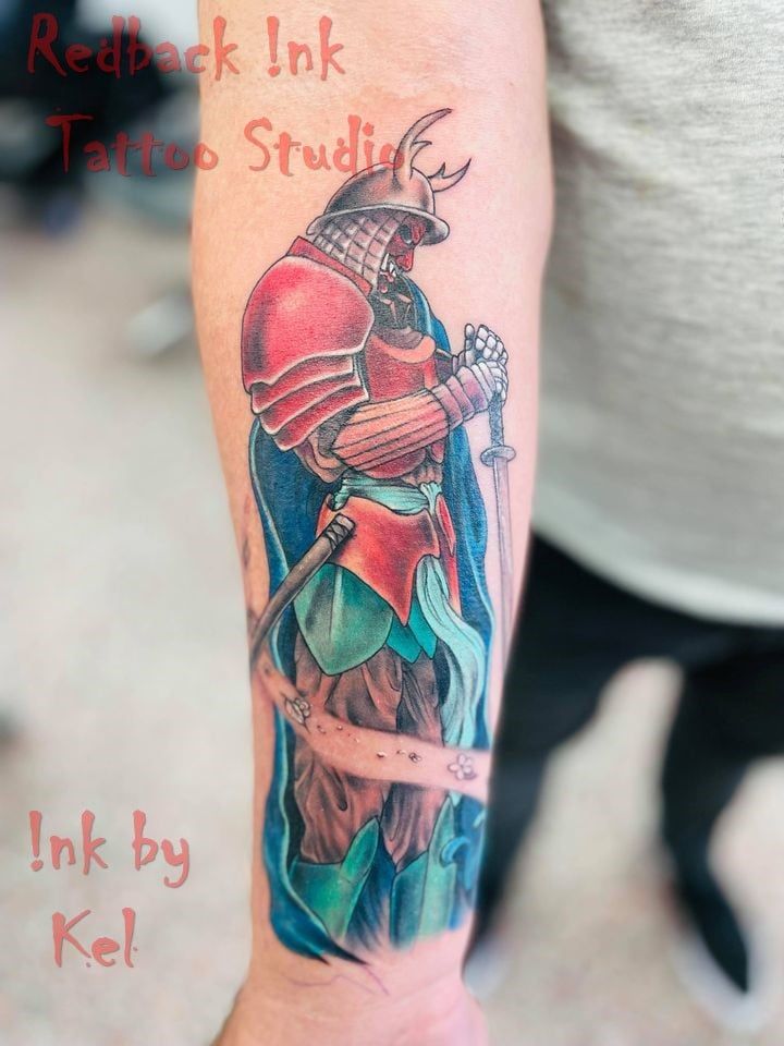 Warrior Forearm Tattoo - Tattoo Studio in Kawana, QLD