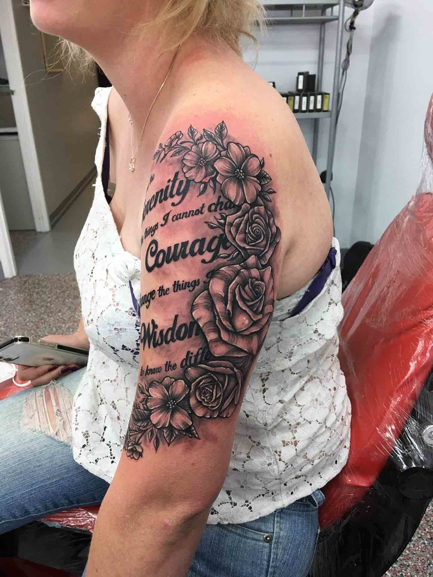 Flowers and Quotes Tattoo - Tattoo Studio in Kawana, QLD