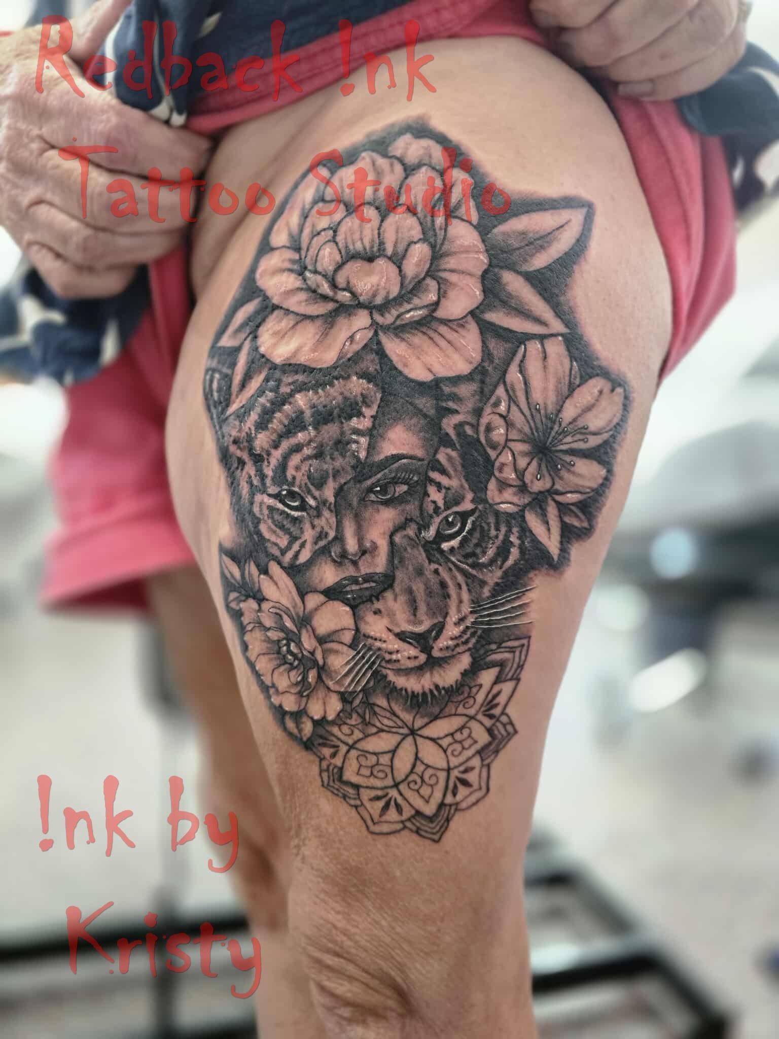 Leg Tattoo  - Redback Ink Tattoo Studio in Kawana, QLD