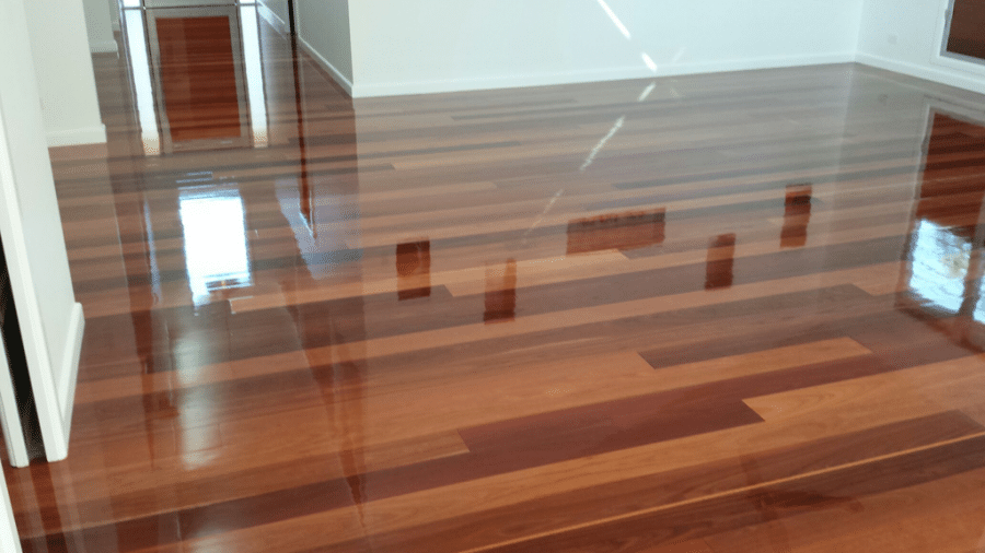 Shiny Wooden Floor Reflecting Rooms  — Timbertop Floor Sanding & Polishing In Bungalow, QLD