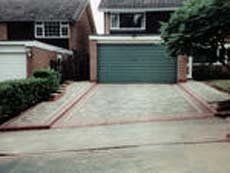 paving outside the garage 