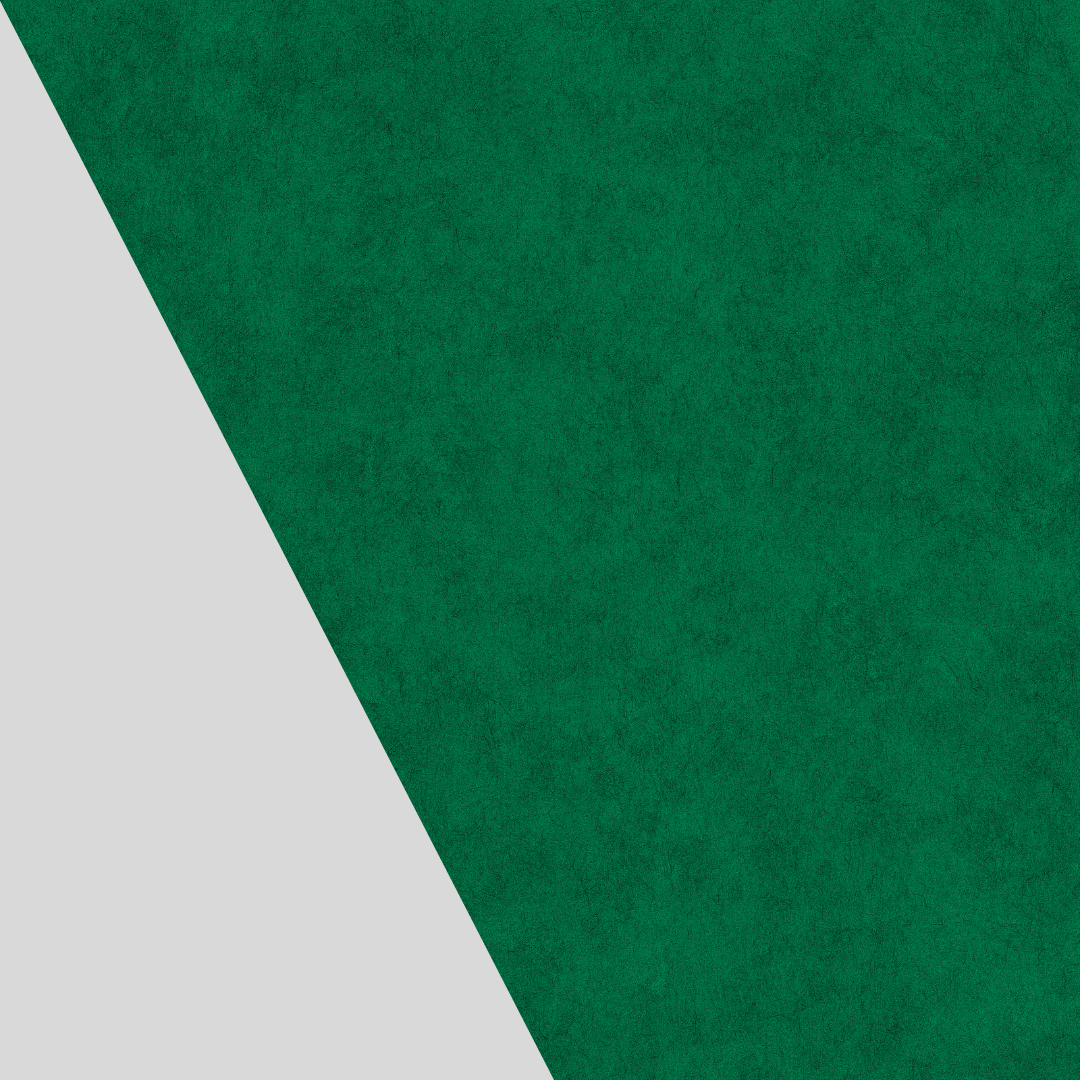 A close up of a piece of green paper on a white background