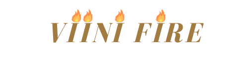 Een logo voor viini-fire met drie kaarsen op een witte achtergrond.