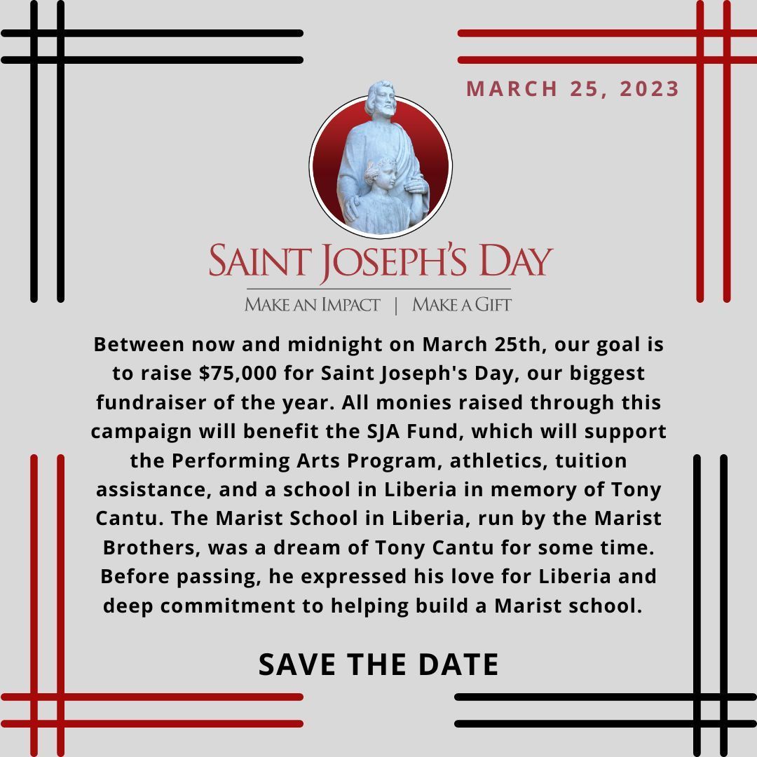 A poster for saint joseph 's day on march 25th 2023