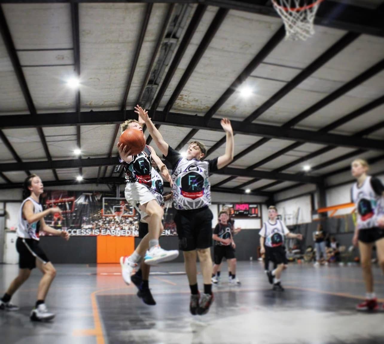 Youth basketball game during NYAL