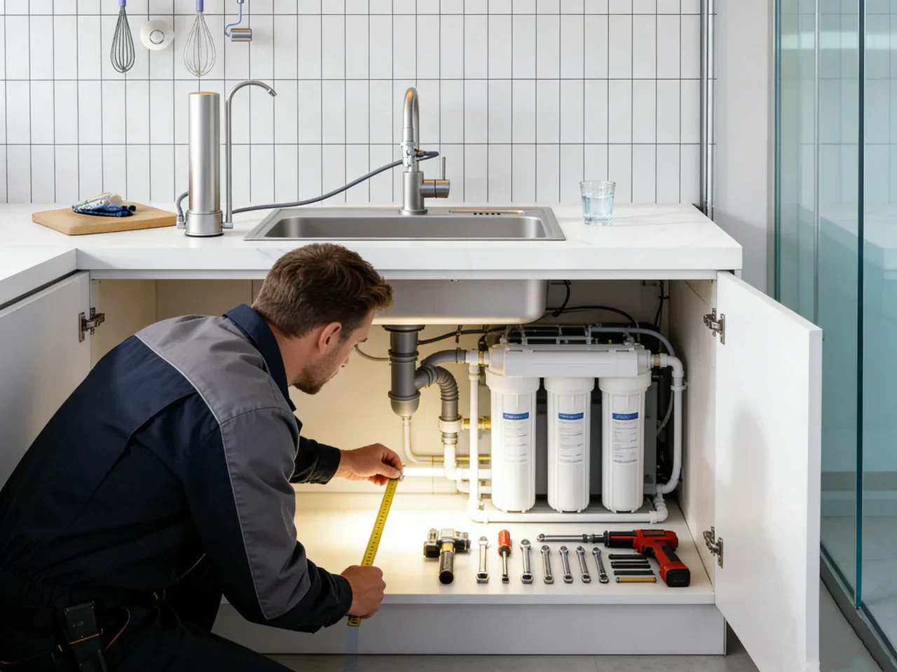 We install water filters.