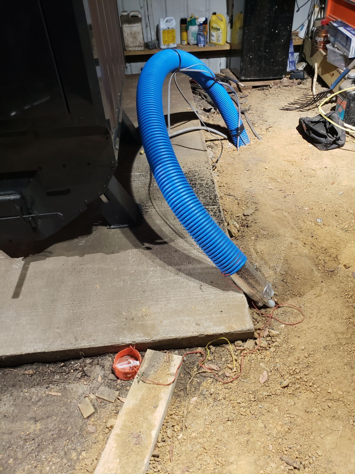 insulated PEX piping, ready to be hooked up