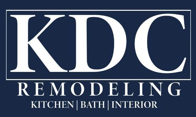 A logo for a company called KDC Remodeling kitchen bath interior.