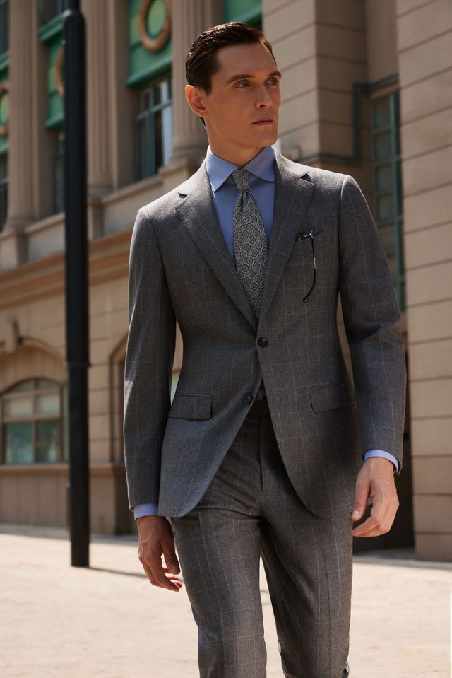 Buy Louis Philippe Grey Slim Fit Two Piece Suit for Mens Online @ Tata CLiQ
