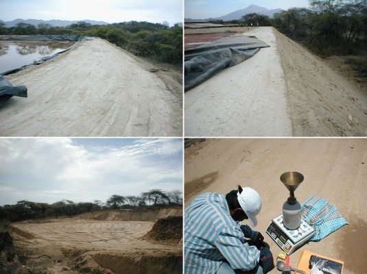 Construcción canchas de relaves mineros​