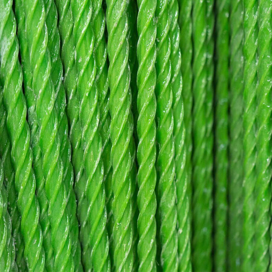 Green, twisted licorice candies close-up.