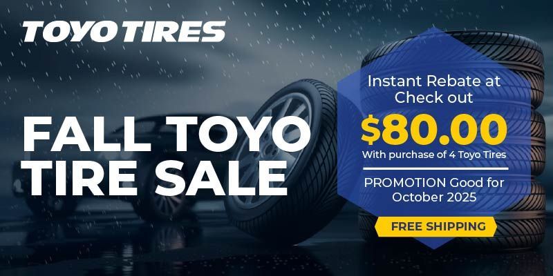 Fall Toyo Tire Sale: $80 instant rebate at checkout. Free shipping. Promotion good until October 2005.