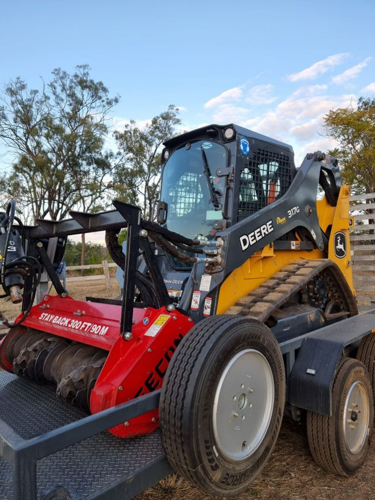 Track Mulching Equipment at Rest — Land Clearing in Good Night, QLD