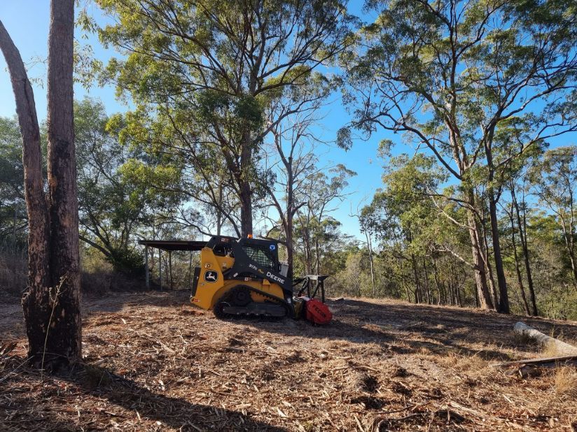 Track Mulching During Land Clearing — Land Clearing in Good Night, QLD