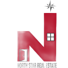 A blue realtor logo on a white background